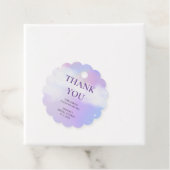 Dank je Cloud 9 Pastel Gradiënt Bruidsdouche Bedankjes Labels (In situ)