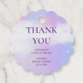 Dank je Cloud 9 Pastel Gradiënt Bruidsdouche Bedankjes Labels (Achterkant)