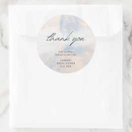 Dank je Cloud 9 Pastel Gradiënt Bruidsdouche Ronde Sticker