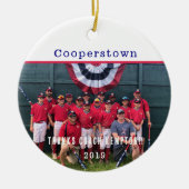 Dank je Coach – Cooperstown Aandenken Teamfoto Keramisch Ornament (Voorkant)