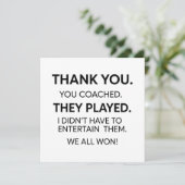 Dank je coach kaart (Staand voorkant)