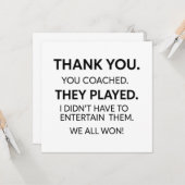 Dank je coach kaart (Voorkant / Achterkant in situ)