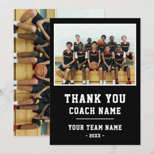 Dank je Coach Kaart Teamnaam Foto