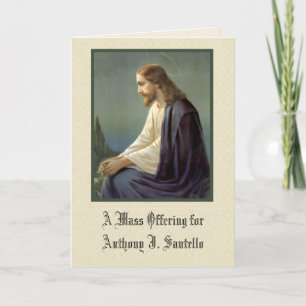 Dank je  Condoleantie Medeleven Droevig Jezus Bedankkaart
