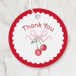 Dank je Coquette Cherry Bruidsmeisjesuitnodiging Bedankjes Labels