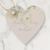 "Dank je!" Couple's Names Wedding Mauve Peony Bedankjes Labels (Voorkant)