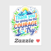 Dank je (Courage Gift) Lerarendag Sticker (Vel)