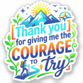 Dank je (Courage Gift) Lerarendag Sticker