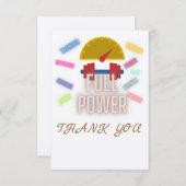 dank je creditcard ( fitness , abs in progress , w bedankkaart (Voorkant / Achterkant)