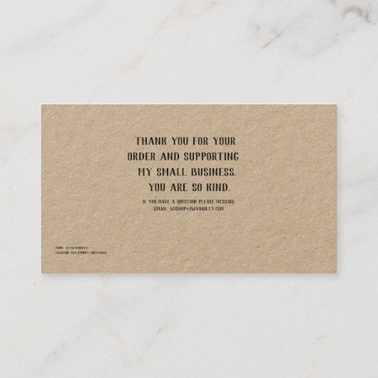 dank je creditcard visitekaartje (Achterkant)