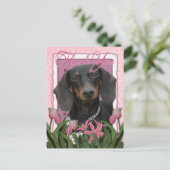 Dank je - Dachshund - Winston Briefkaart (Staand voorkant)