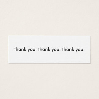 Dank je. Dank je. Dank je. Mini Visitekaartjes
