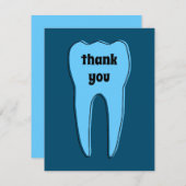 DANK JE DANK JE DANKTE Tand Bedankkaart (Voorkant / Achterkant)