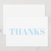 Dank je, Dank u, lichtblauwe moderne kaart (Voorkant / Achterkant)