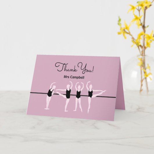 Dank je dansleraar! Kaart (Gele Bloem)