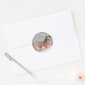 Dank je dat je bent gekomen naar mijn babyshower m ronde sticker (Envelop)