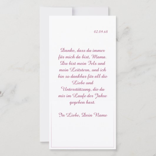 Dank je dat je bestaat, Moederdag, Moeder & Kind (Achterkant)