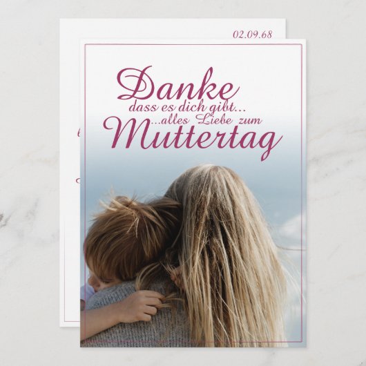 Dank je dat je bestaat, Moederdag, Moeder & Kind (Voorkant / Achterkant)