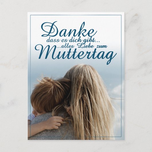 Dank je dat je bestaat, Moederdag, Moeder & Kind Feestdagenkaart (Voorkant)