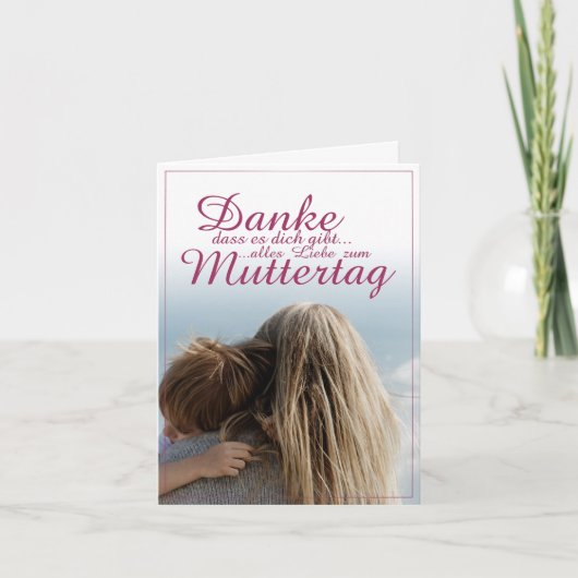 Dank je dat je bestaat, Moederdag, Moeder & Kind Kaart (Voorkant)