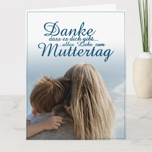 Dank je dat je bestaat, Moederdag, Moeder & Kind Kaart (Voorkant)