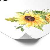 Dank je dat je de aanstaande bruid met zonnebloeme poster (Hoek)