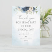 Dank je dat je deel uitmaakt van onze dag Bloem bl Kaart (Staand voorkant)