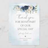 Dank je dat je deel uitmaakt van onze dag Bloemig  Kaart (Voorkant / Achterkant)