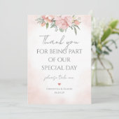 Dank je dat je deel uitmaakt van onze dag Bloemige Kaart (Staand voorkant)