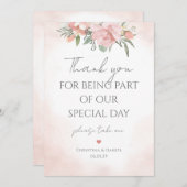 Dank je dat je deel uitmaakte van onze dag Bloemig Kaart (Voorkant / Achterkant)