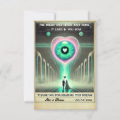 💌 “Dank je dat je deze droom deelt” Weirdcore Bedankkaart (Voorkant)