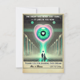 💌 “Dank je dat je deze droom deelt” Weirdcore Bedankkaart