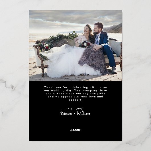 Dank je dat je echte Folie kaarten met envelop ver (Achterkant)