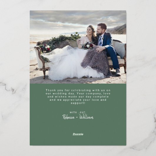 Dank je dat je echte Folie kaarten met envelop ver (Achterkant)