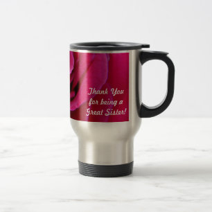 Dank je dat je een geweldige zus bent! koffiebeker reisbeker