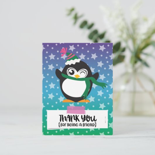 Dank je dat je een vriend bent briefkaart (Staand voorkant)