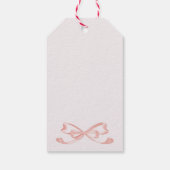 Dank je dat je er bent 1e verjaardag Roze Gingham Cadeaulabel (Achterkant)
