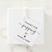 Dank je dat je even langskwam Stickers, Trouw Stic Bedankjes Labels (In situ)