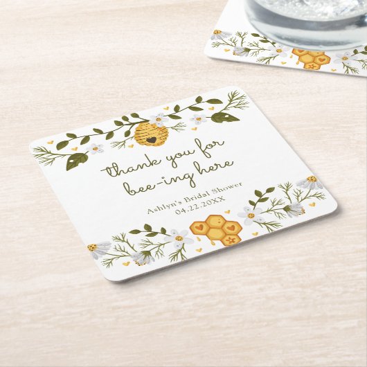 Dank je dat je hier bent Onderzetter van papier (Schuin)