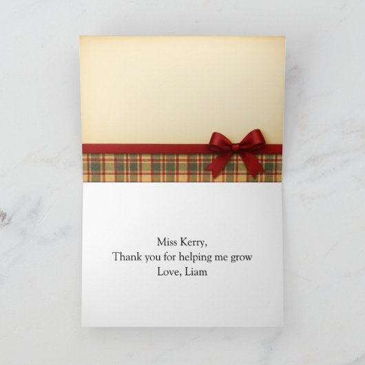 Dank je dat je in elk kind gelooft feestdagen kaart (Binnen)