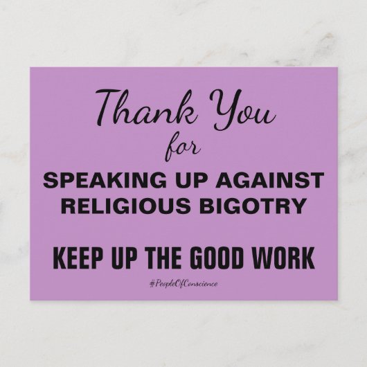 Dank je dat je je uitspreekt tegen antisemitisme briefkaart (Voorkant)