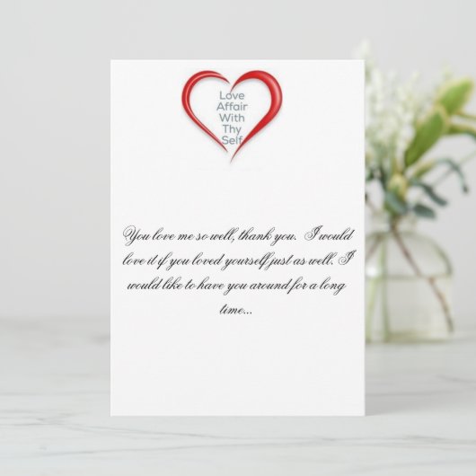 Dank je dat je me goed lief hebt, hou alsjeblieft bedankkaart (Staand voorkant)