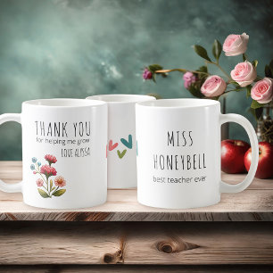 Dank je dat je me hebt geholpen Bloemen te kweken  Koffiemok
