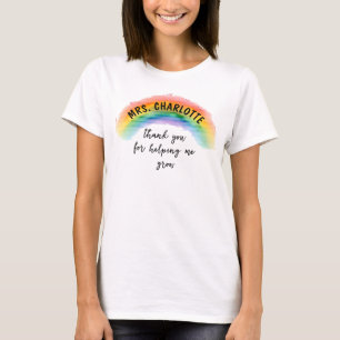 Dank je dat je me hebt geholpen te groeien Regenbo T-shirt