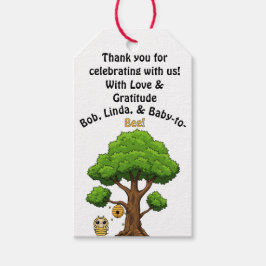 Dank je dat je met ons hebt meegevierd - Bijengesc Cadeaulabel