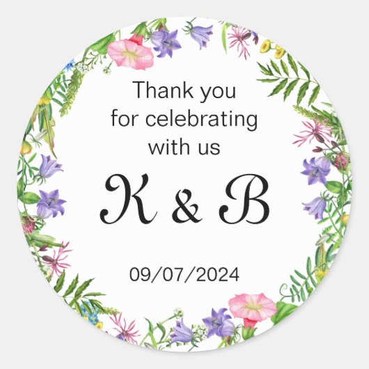 Dank je dat je met ons hebt meegevierd! | Sticker (Voorkant)