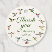 Dank je dat je met ons kolibrie hebt gevierd bedankjes labels (Voorkant)