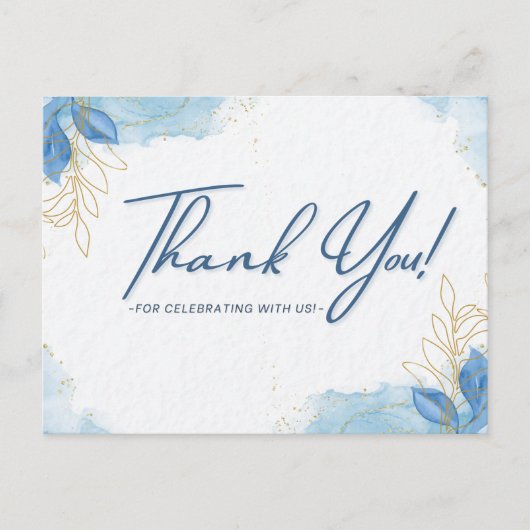 Dank je dat je met ons mee wilt vieren briefkaart (Voorkant)