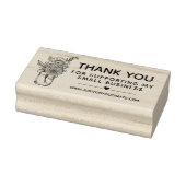 Dank Je Dat Je Mijn Bloemen Van Klein Bedrijf Steu Rubberstempel (Stempel)