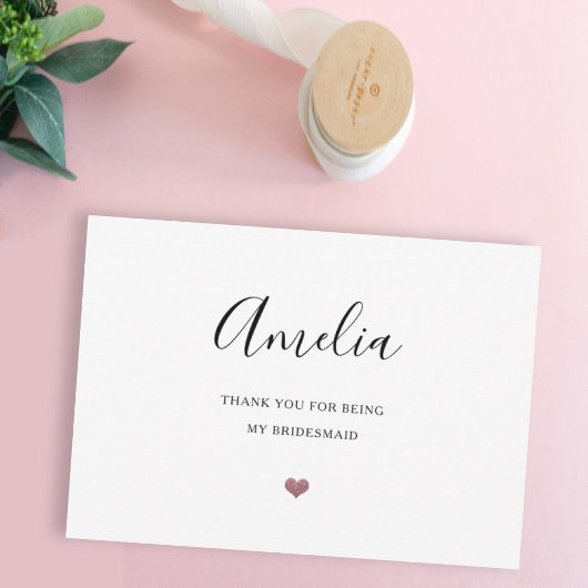 dank je dat je mijn bruidsmeisje bent bruiloft gli bedankkaart